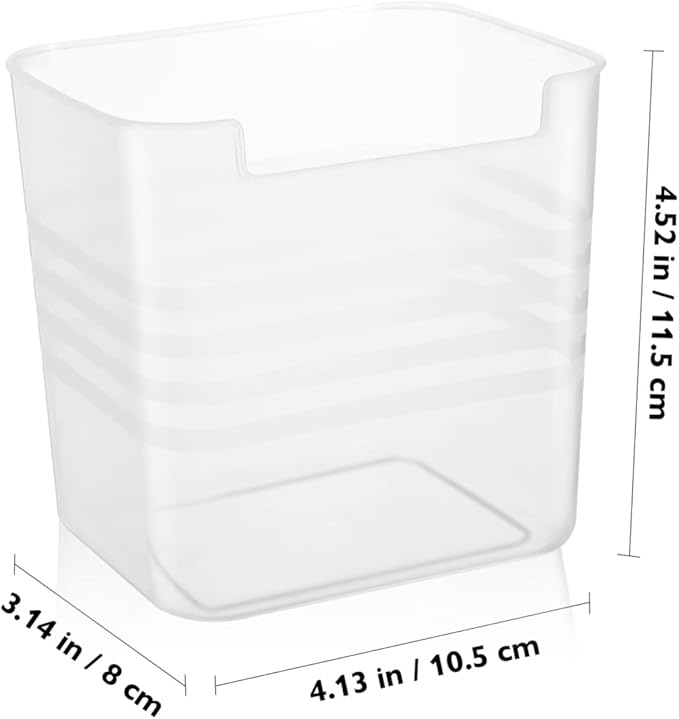 PRETYZOOM 2Pcs Refrigerator Organizer Bins Food-grade Plastic Translucent Fridge Side Door Storage Boxes with Vertical Design for Kitchen Pantry Expansion and Fresh Keeping