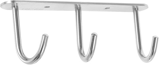 Sewroro Cabinet Mug Hooks Rack, Screw Mounted 3-Hook Hanging Cup Organizer, Vertical Coffee Mug Holder for Kitchen Storage and Cup Drying