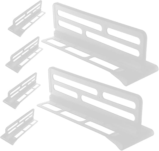 6pcs Adjustable Refrigerator Compartment Divider Set, Sturdy Plastic Fridge Organizer Partition Pads for Kitchen Storage and Daily Use Fridge Separation