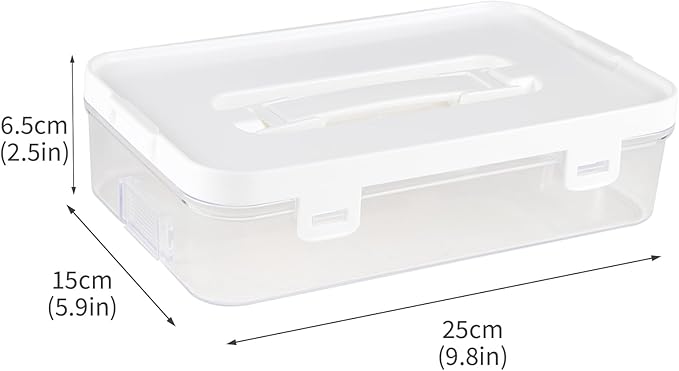 3 Pack of Cookie Cutter Storage, Handheld Transparent Cookie Cutter Organizer Storage with a Sticker and a Pen,Cover to Prevent Dust,Can be Used Alone or Hidden for Stacking