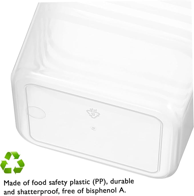 PRETYZOOM 2Pcs Refrigerator Organizer Bins Food-grade Plastic Translucent Fridge Side Door Storage Boxes with Vertical Design for Kitchen Pantry Expansion and Fresh Keeping