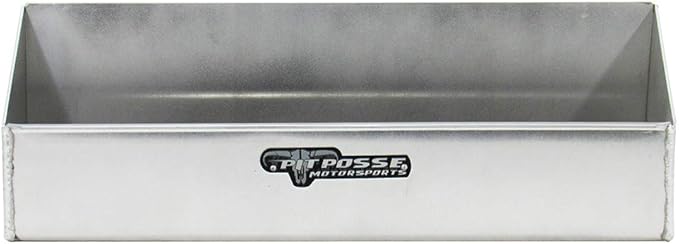 Pit Posse 566 Aluminum Aerosol Storage Shelf Organizer Hanger - Holds 6 Aerosol Cans - Made in USA - Wall Mount Rack for Enclosed Race Trailer, Shop, Garage, Automotive Accessories (Silver)