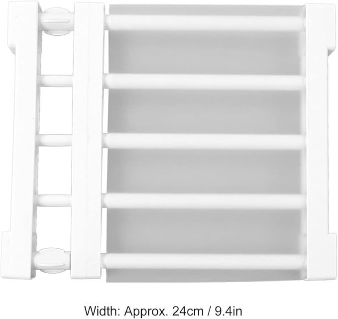 Closet Tension Shelf, Rod Expandable Storage Rack Adjustable Organizer Divider Separator Wardrobe Cupboard Hanging Shelves Pack No Slip Grip Cabinets Inside Capacity (30‑40cm /