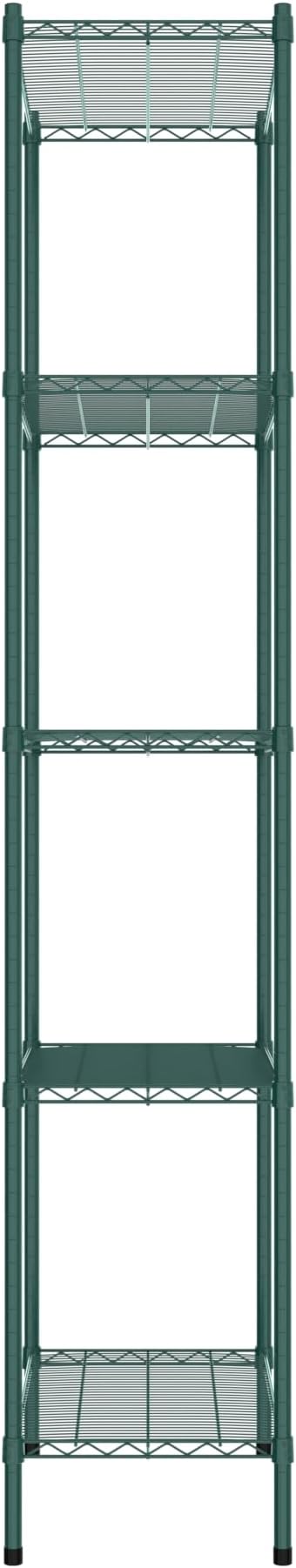 Commercial NSF Listed Green Epoxy Stationary Wire Shelving Kit 18" x 30" x 96", with 5 Shelves Perfect for Warehouse, Walk-in Refrigerator, Freezer, Grocery Store, Restaurant, Dishroom