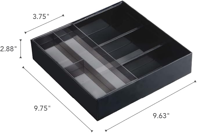 YAMAZAKI Home Tower Expandable Cutlery Drawer Organizer - Kitchen Silverware Utensil Storage Tray - Abs Plastic