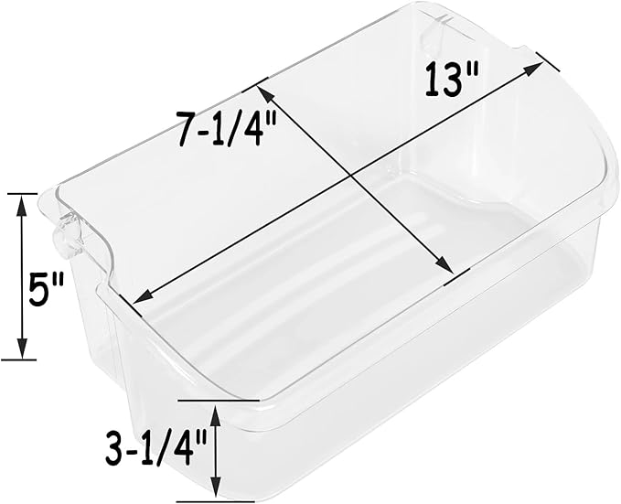 240324502 Door Bin Shelf - for Frigidaire Refrigerator Door shelves - Fridge door condiments beverages organizer - Refrigerator door Shelf replacement - Fridge plastic shelves Bin - W 13 in
