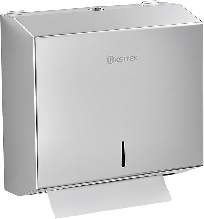 PaperTowel Dispenser Holder Wall Mount, Stainless Steel Paper Towel Holder, Multifold C Fold Trifold Paper Towel Dispenser, Toilet Paper Napkin Holder, Hand Towel Dispenser for Commercial Bathroom