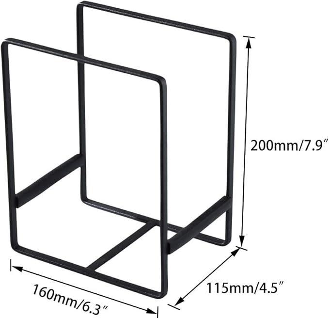 2PCS Plate Holders Organizer, Metal Dish Storage Dying Display Rack for Cabinet, Counter and Cupboard - Black