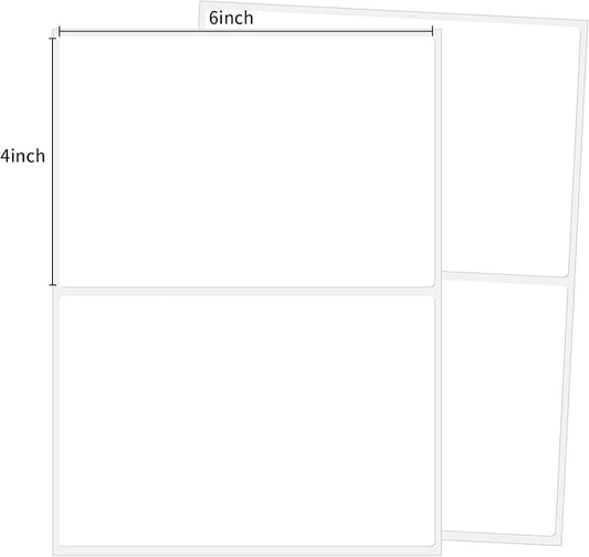 Yeachlaing 4×6 Inch Removable Blank Freezer Labels,Water/Oil/Tear Resistant/Ink Won't Smudge No Residue (60 pcs,1 Bag)