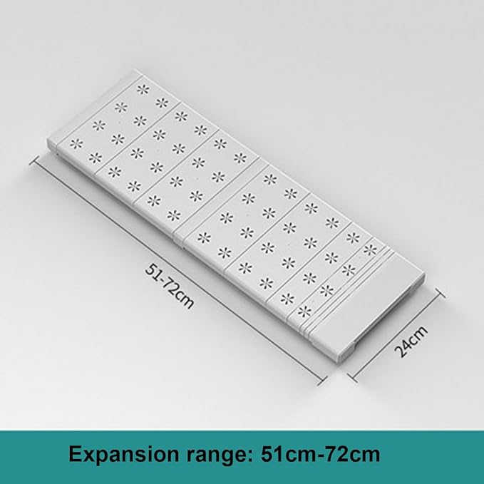 Expandable Closet Shelves Organizers, Heavy Duty Adjustable Wardrobe Tension Shelf Rod DIY Cabinet Holders Storage Rack Divider Separator for Kitchen Bathroom Bedroom Garage