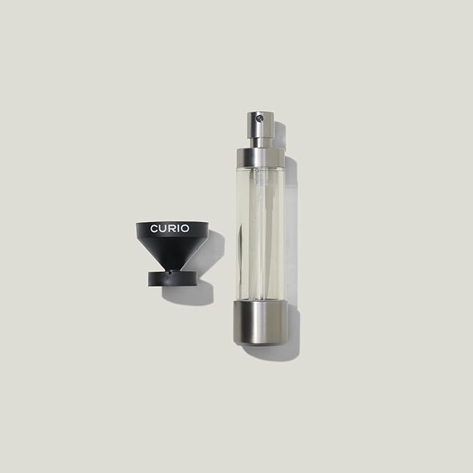 Curio Home Goods Obscura Paper Towel Holder plus Spray Bottle, Stainless Steel, Silver
