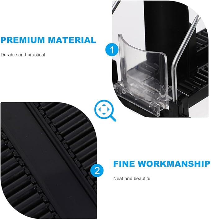 iplusmile Automatic Drink Pusher Sliding System for Refrigerator Beverage Organizer Plastic Shelf Clips for Easy Installation 12.40X3.54X6.69 Inches