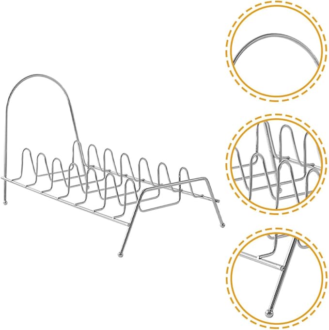 BESPORTBLE Dish Drainer Metal Cabinet Dish Rack Kitchen Counter Organizer Plate Holder Bowl Drying Rack for Kitchen Utensil Storage and Dishware Organization
