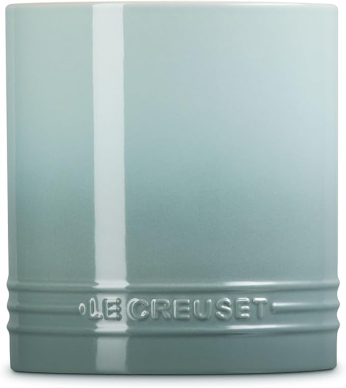 Le Creuset Stoneware Signature Straight Wall Utensil Crock, 1 qt., Sea Salt