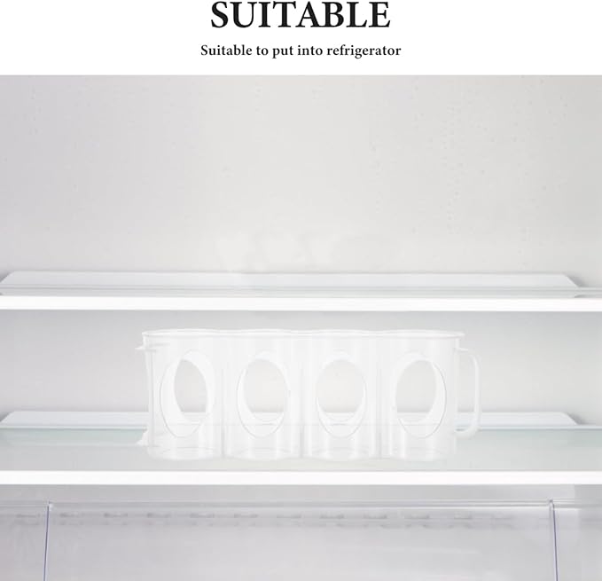 Hand Pull Type Refrigerator Organizer can Storage Box 4 Section Beverage can Dispenser for Fridge 11.41X4.33X2.75In Space-Saving Clear Plastic Organizer