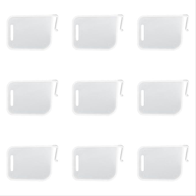 12PCS Adjustable Fridge Divider - Clear Retractable Dividers with Clip for Refrigerator Shelves & Storage, Expandable from 3.1" to 4.7", Fits Freezer Drawers & Cabinets, Space-Saving (Non-retractable)
