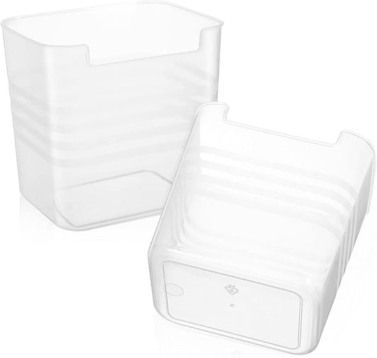 ERINGOGO 2pcs Translucent Fridge Side Door Storage Box Vertical Refrigerator Organizer Bins for Home Kitchen for Seasoning Vegetables and Fruits Storage Easy