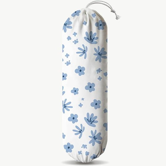 Floral Bag Holder, Kitchen Essentials, Cute Plastic Bags Dispenser Holders, Reusable Shopping Dispenser for Wall Hanging, Kitchen Housewarming Gifts for Women Family Friends Grandma Mom, bags-13