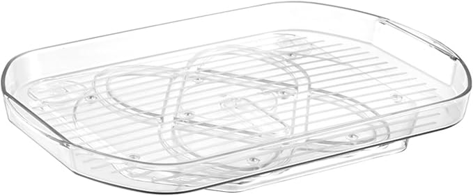 Organizer for Refrigerator Rotates 360 Turntable Fridge Cabinet Storage Fridge Storage Condiment Food Spices Pantry Bathroom and Vanity Makeup Organizers (Transparent, Large Size, 15.9 * 11.4)