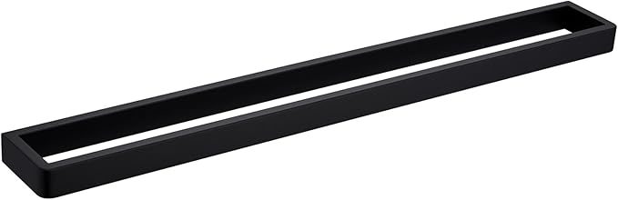 Angle Simple Towel Bar for Bathroom, SUS 304 Stainless Steel Towel Rack Holder Wall Mounted, 22.76", Matte Black