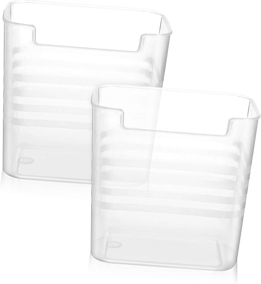 Healifty 1set Refrigerator Storage Box Translucent Fridge Container Bins for Seasoning and Kitchen Essentials Vertical Design for Space Saving Home Kitchen 2pcs
