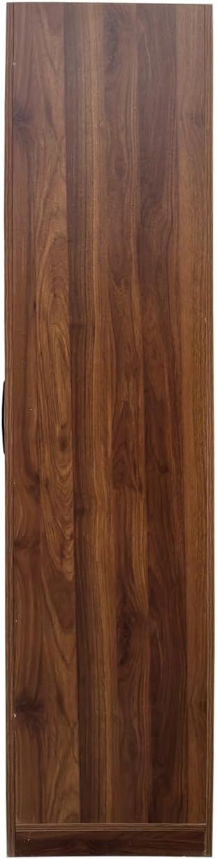 7 Tier Slim Pull Out Storage Cabinet, Narrow Mobile Shelf Organizer, Walnut Freestanding Slim Storage Tower Between Refrigerator & Counter, Utility Cart for Kitchen Dining Room Small Spaces