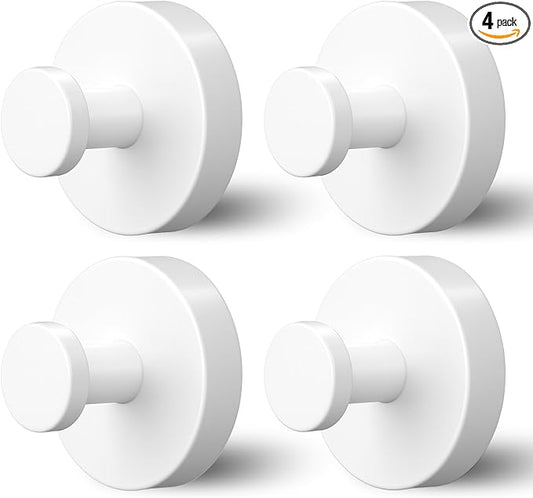 Shower Hooks for Inside Shower,Suction Cup Hooks for Glass Window,Removable Towel Hooks for Bathrooms,4 Packs(White)