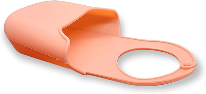 Handy Housewares Hanging Silicone Sink Caddy - for Kitchen or Bath, Hangs from Faucet, Helps Dry Sponges, Loofahs, Razors, Soap (1 Pack, Pastel Pink)