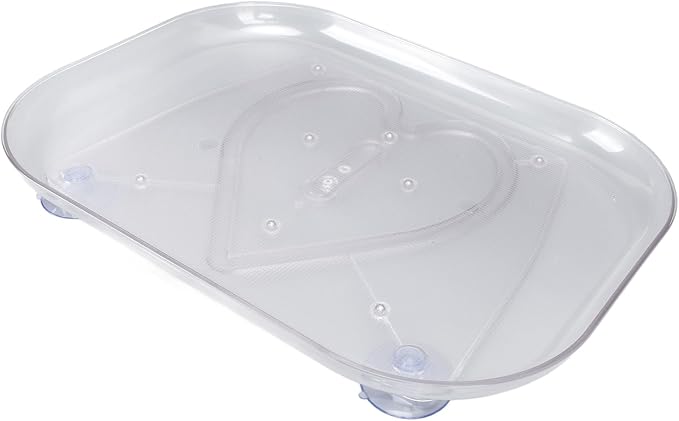 Cryfokt Clear Lazy Susan Organizer for Refrigerator, 360 Turntable Refrigerator Organizer, Anti Slip Rectangular Swivel Spinning Fridge Shelf for Household Kitchen (S)