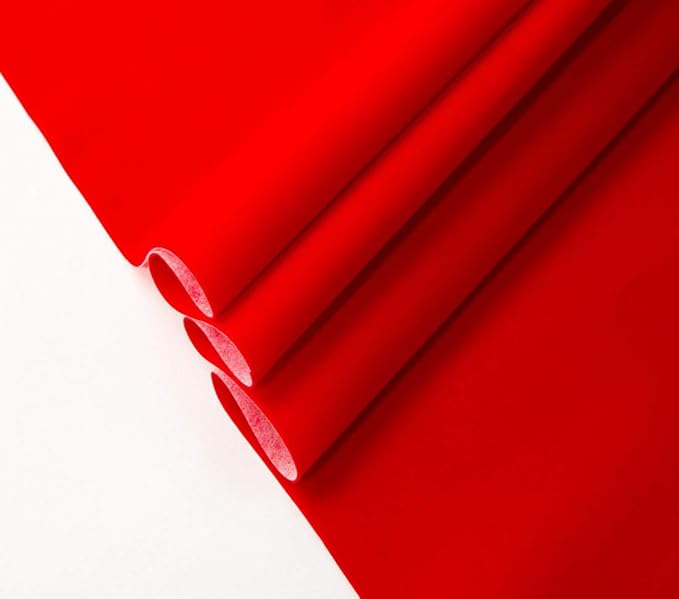 Self Adhesive Red Velvet Flocking Liner for Jewelry Drawer Art Crafts DIY Project Velvet Fabric Peel and Stick Drawer Velvet Liner 17.7" x 78.7"