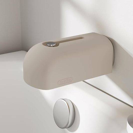 Faucet Cover Bathtub, Soft Silicone Tub Spout Cover, Faucet Protector for Kids, Bath Spout Guard for Bathtubs, Bathroom Tub Faucet Cover, Water Spout Cover for Child Safety, Universal Fit（Taupe）