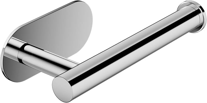YUET Toilet Roll Holder Self Adhesive Holders Tissue 3M Stand Hanger Bathroom, Kitchen, Washroom Premium Thicken SUS-304 Stainless Steel, No Drilling Strong Adhesiveness Rustproof (Polished Chrome)