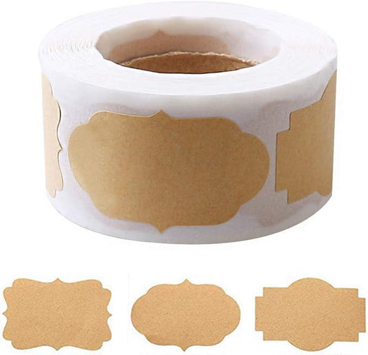 300 Pcs Gift Tags Stickers Name Labels Stickers, Self-Adhesive Handmade Bottle All-Purpose Jar Labels for Presents Valentines Decoration Jars Food Craft