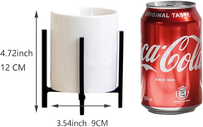 Kitchen Utensil Holder,White Ceramic Silverware Caddy With Golden Metal Frame Chic & Modern Kitchen Cooking