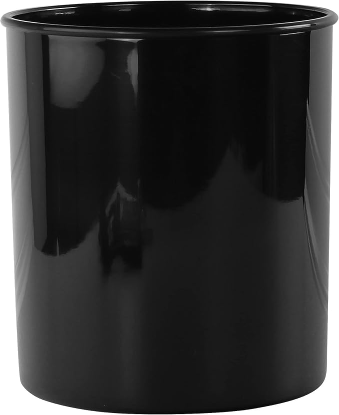 Reston Lloyd Extra-Large Multipurpose Utensil Crock for – BPA-Free Plastic Kitchen Tool Holder for Countertop, Camping, RV, Craft Desk, Wine Cooler, Garden, Patio Organizer - Black