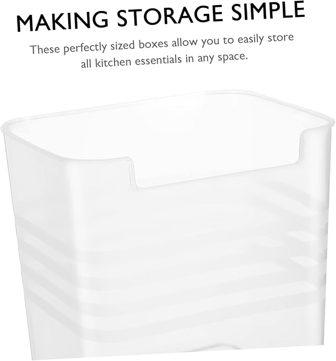OUNONA 2Pcs Refrigerator Organizer Boxes with Translucent Food-grade Plastic for Kitchen Fridge Side Door Storage Vertical Space-saving Design for Fresh Keeping of Vegetables Fruits and Drinks