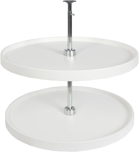Knape & Vogt PFN32ST-W 31.5" by 32" by 32" Full-Round Polymer Lazy Susan Cabinet Organizer,White