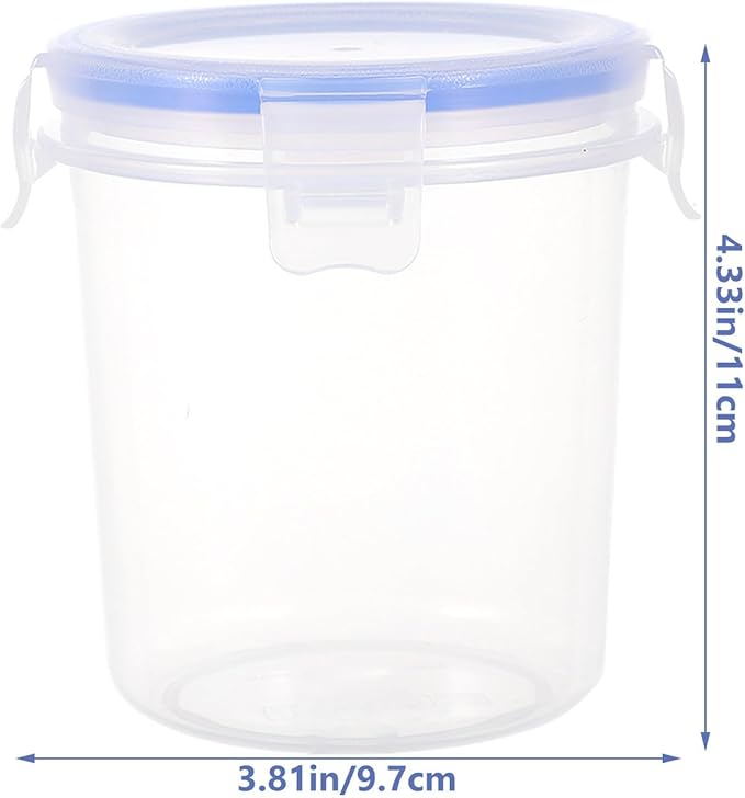 VANZACK 4pcs 500ml Food Grade Pp Airtight Storage Containers with Lids, Fresh Keeping Jars for Coffee Beans, Cereal, Snacks, Kitchen Pantry Organization