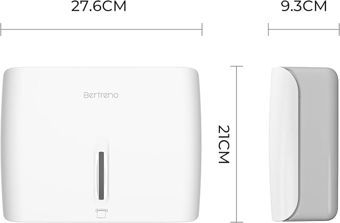 Commercial Paper Towel Dispenser Wall Mount Paper Hand Towel Dispenser Large Capacity 200 Multifold/Trifold/C Fold Paper Towel Dispenser Bathroom Adhesive Tissue Dispenser (White)