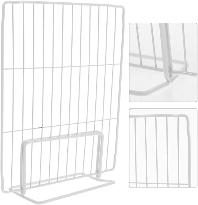 Luxshiny Metal Refrigerator Freezer Divider Shelf Organizer 28x18cm Iron Partition for Fridge Compartment Storage, Freezer Wire Shelf Separator for Kitchen and Supermarket Use