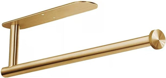Paper Towels Rolls Holders- for Kitchen,Paper Towels Bulk- Self-Adhesive Under Cabinet,Both Available in Adhesive and Screws,Stainless Steel Paper Towel Holder(Gold)