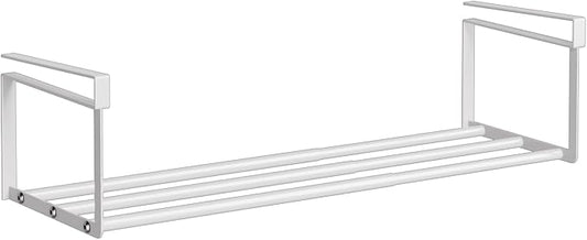 Expandable Shoe Rack Organizer, Hanging Shoe Organizer for Closet & Adjustable Under Cabinet Shelf,Shoe Storage Rack Retractable for Kitchen and Clothing Storage(White, 1 Pack)