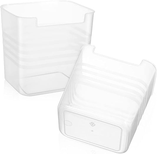 1set Translucent Refrigerator Door Organizer Bins Vertical Storage Box for Kitchen for Fruits Vegetables and Drinks Sturdy and Safe Design 2pcs
