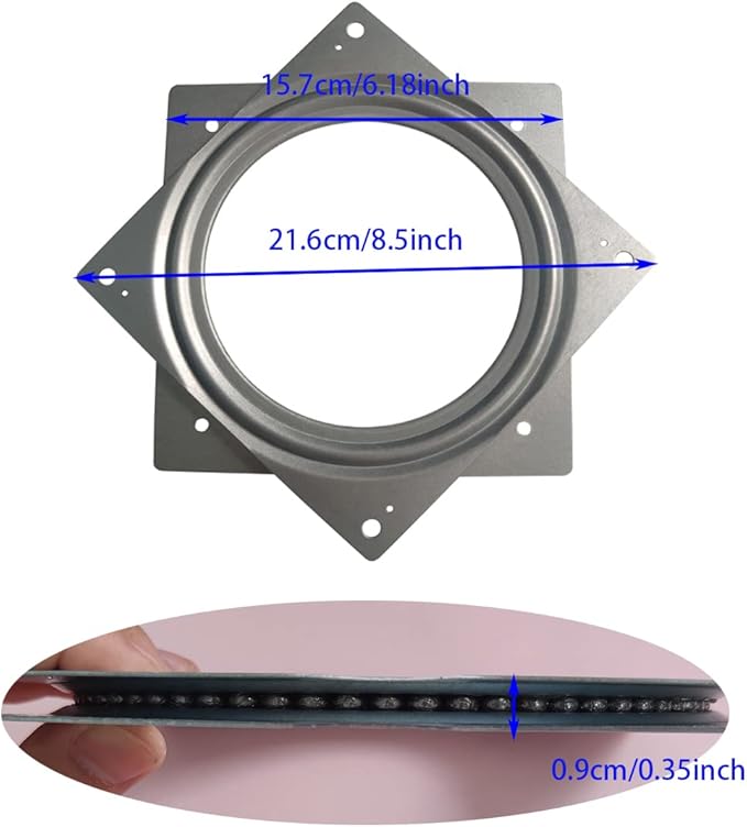 1 Pcs 6 Inch Susan Turntable Bearings Susan Turntable Lazy Susan Turntable Square Rotating Bearing Plate Lazy Susan Hardware Swivel Plate, for Swivel Plate,Corner Cabinet,Revolving Shelve in Kitchen