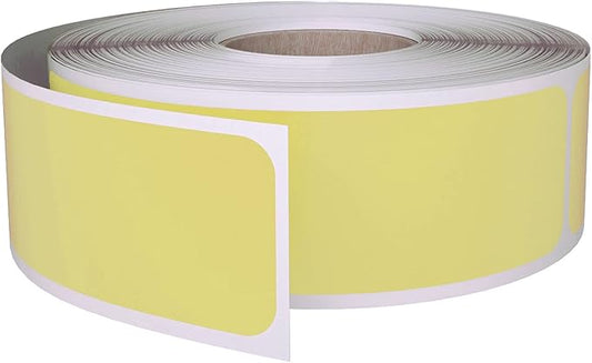 Royal Green Rectangular Color-Coding Labels 3x1 (75mm x 25mm) Pastel Yellow Sticker Rolls - 250 Pack