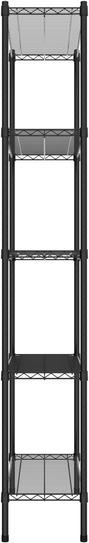 Commercial NSF Listed Black Epoxy Stationary Wire Shelving Kit 14" x 36" x 86", with 5 Shelves Perfect for Warehouse, Walk-in Refrigerator, Freezer, Grocery Store, Restaurant, Dishroom