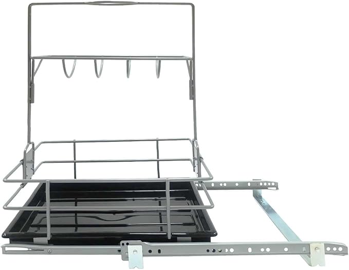 LOVKIT Under Sink Organizer（11.18"W X15"D） Pull Out Cabinet Organizer For Cleaning Caddy, Under Sink Slide Out Organizer, Under Kitchen Bathroom Sink Organizer, Pantry Cabinet Closet Organization Rack