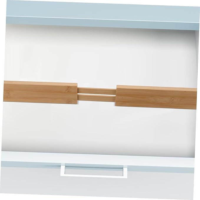 CHILDWEET 1piece Expandable Bamboo Drawer Divider for Kitchen Organization Adjustable Home Drawer Separator for Utensils and Cutlery Storage Neat and Practical Compartment