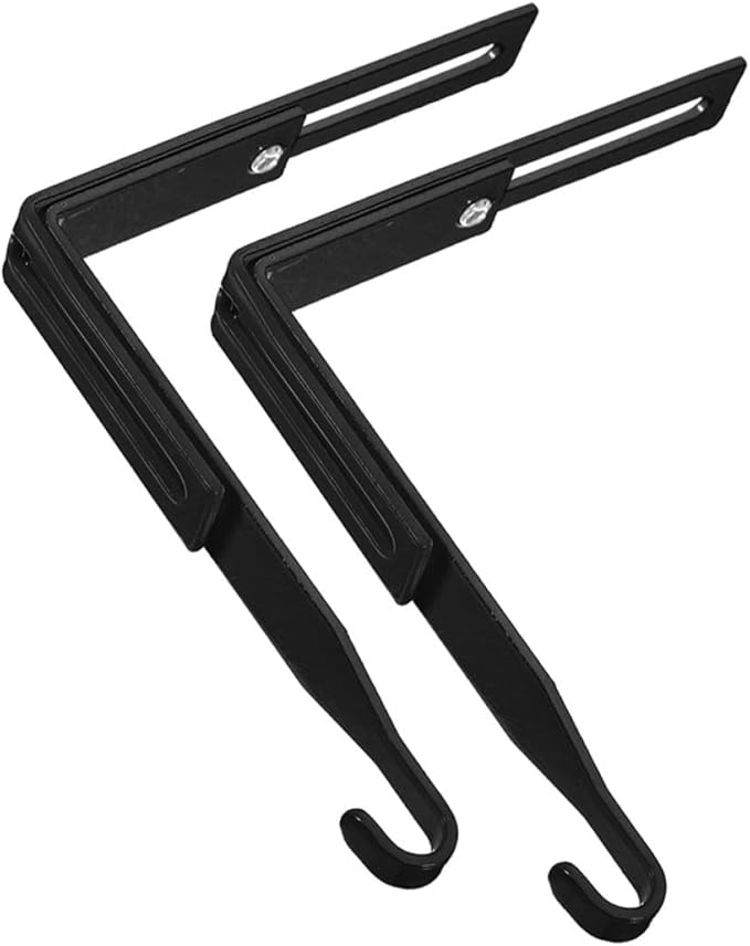 Garneck 2pcs Adjustable Metal Over Door Cabinet Hooks Heavy Duty Hanging Organizer for Bedrooms and Cupboards Wear-resistant Storage for Coats Bags Scarves