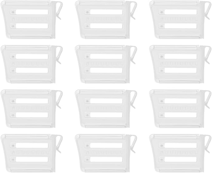 ZYAMY 12PCS Adjustable Fridge Dividers Plastic Cabinet Expandable Organisers For Kitchen Office Drawer Storage Snap Fit Design
